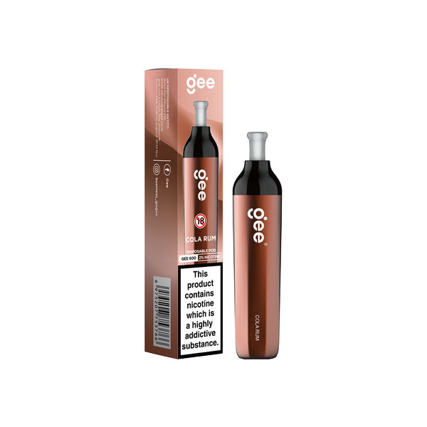 EXPIRED:: 20mg ELF BAR Gee 600 Disposable Pod Vape Device 600 Puffs