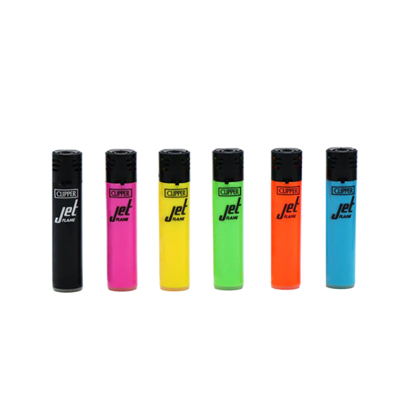 24 Clipper CKJ11RH Classic Large Electronic Jet Flame Shiny Colours Lighters - CKJ1B002UKH