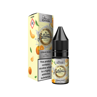 20mg Billionaire Juice Platinum Edition 10ml Nic Salts (50VG/50PG)