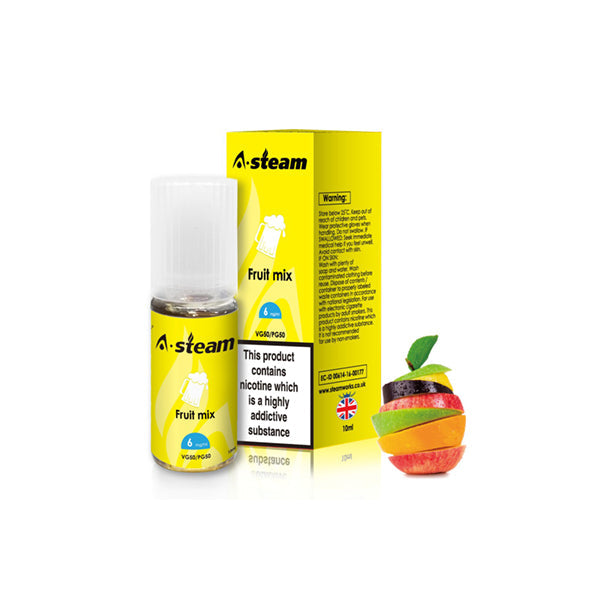 A-Steam Fruit Flavours 18MG 10ML (50VG/50PG)