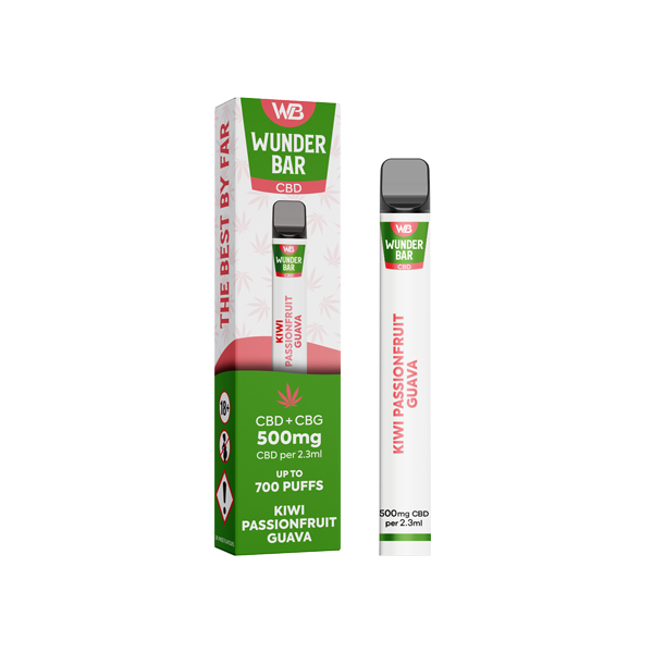 Wunderbar 500mg CBD + CBG Disposable Vape Device 700 Puffs