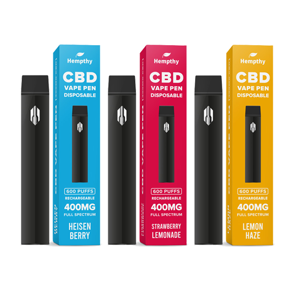 Hempthy 600mg CBD Disposable Vape Pen 600 Puffs