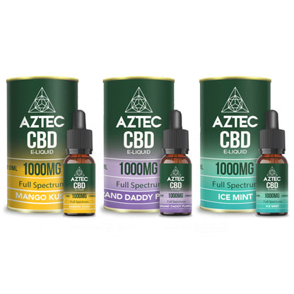 Aztec CBD 1000mg CBD Vaping Liquid 10ml (50PG/50VG)