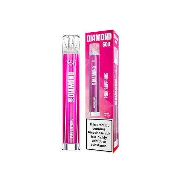 20mg Vapes Bars Diamond 600 Disposable Vape Device 600 Puffs