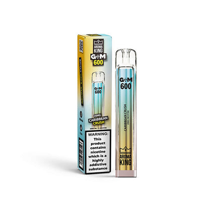 20mg Aroma King GEM 600 Disposable Vape Device 600 Puffs