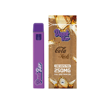 Dank Bar 250mg Full Spectrum CBD Vape Disposable by Purple Dank - 12 flavours