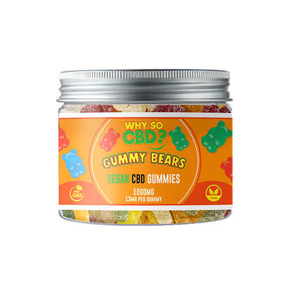 Why So CBD? 1000mg Broad Spectrum CBD Small Vegan Gummies - 11 Flavours