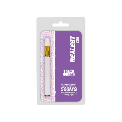 Realest CBG 500mg Flowform Wide Spectrum CBG Disposable Vape Pen 170 Puffs (BUY 1 GET 1 FREE)