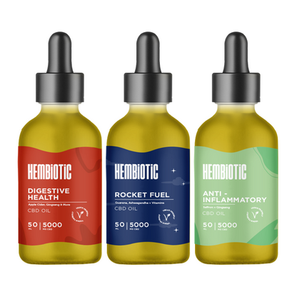 Hembiotic 5000mg Broad-Spectrum Bulk CBD Oil - 50ml