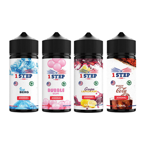 1 Step CBD 2000mg CBD E-liquid 120ml (BUY 1 GET 1 FREE)