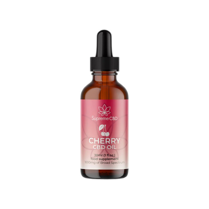 Supreme CBD 1000mg Broad Spectrum Cherry CBD Oil - 30ml