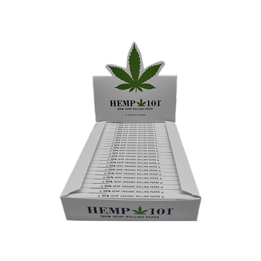 Hemp 101 King Size 100% Hemp Slim Rolling Papers Classic White