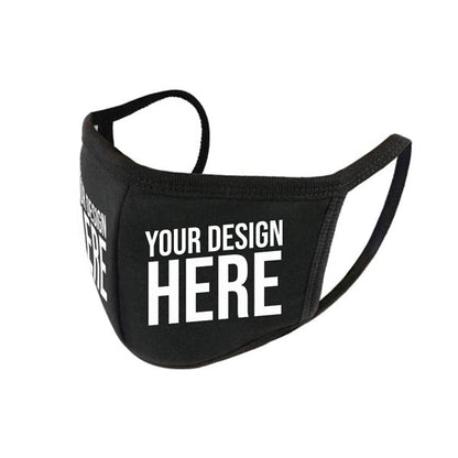 Custom Vinyl Printed Reusable Anti Dust Black Face Mask