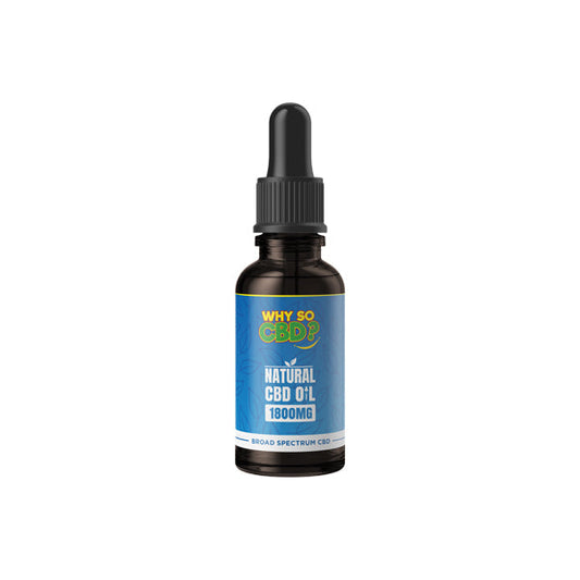 Why So CBD? 1800mg Broad-Spectrum CBD Natural Oil - 30ml